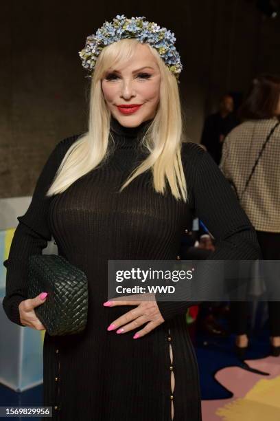 Ilona Staller in front row at Bottega Veneta RTW Spring/Summer 2023 photographed on September 24, 2022 in Milan, Italy.