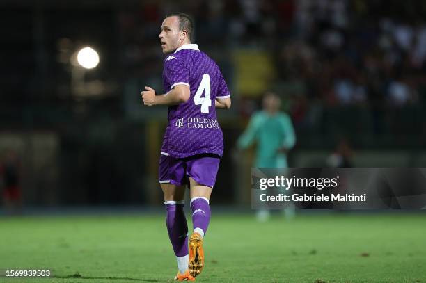 Ramos De Olivaira Melo Melo of ACF Fiorentina in action during the Pre-season Friendly match between Grosseto and Fiorentina at Stadio Olimpico on...