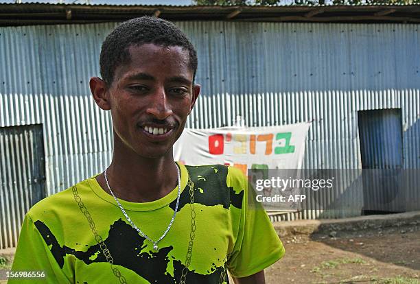 Ethiopian Jew, Amhare Fantahun is pictured ahead of his move to Israel in early November, where he is going after seven years of waiting in a transit...