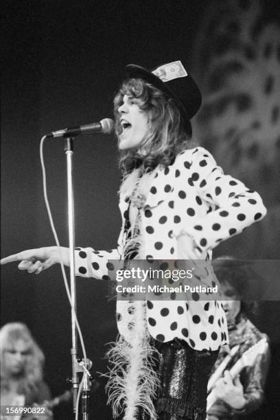 David Johansen from American rock band the New York Dolls performs live on stage at the Wembley Festival of Music, at the Empire Pool, Wembley,...