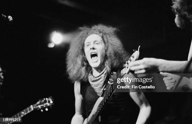 Hamish Stuart from Scottish band Average White Band performs live on stage at the Marquee club in London on 30th March 1973.