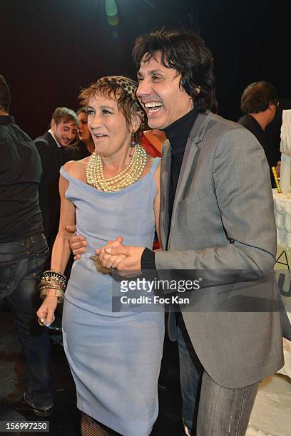 Singers Caroline Loeb and Jean Luc Lahaye attend The 'Paris Nuit 2012' - Les Trophees De La Nuit - Night Clubbing Awards Ceremony at the Lido on...