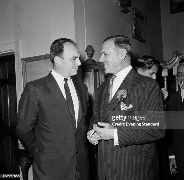 Ambassador of Pakistan to the United Nations, Aly Khan with the High Commissioner of Pakistan to the UK, Mohammed Ikramullah June 24th 1959.