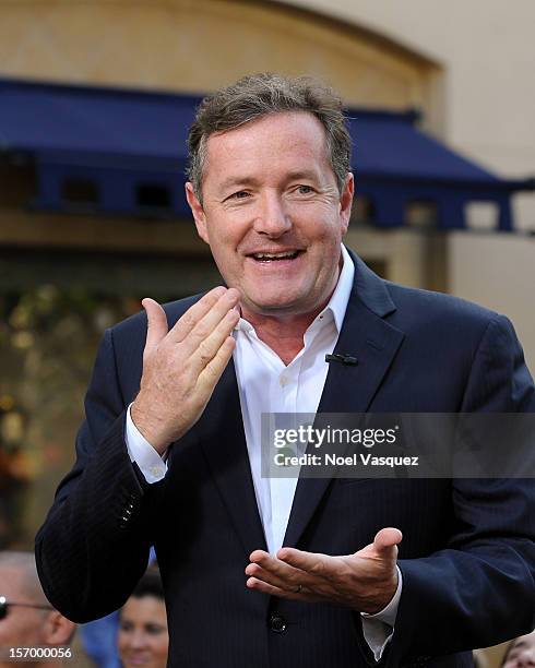 Piers Morgan visits "Extra" at The Grove on November 26, 2012 in Los Angeles, California.