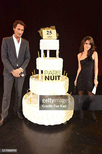 Vincent Cerutti and Marion Jolles attend The 'Paris Nuit 2012' - Les Trophees De La Nuit - Night Clubbing Awards Ceremony at the Lido on November 26,...