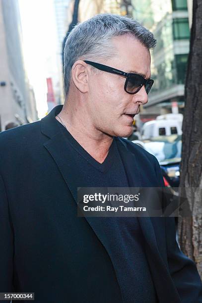 Actor Ray Liotta leaves the "Today Show" taping at the NBC Rockefeller Center Studios on November 26, 2012 in New York City.