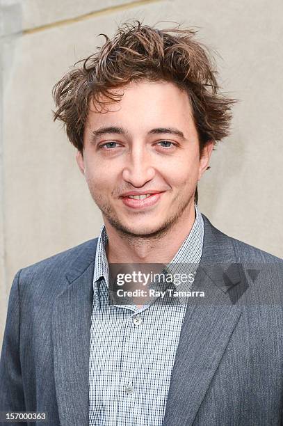 Director Benh Zeitlin leaves the "Today Show" taping at the NBC Rockefeller Center Studios on November 26, 2012 in New York City.