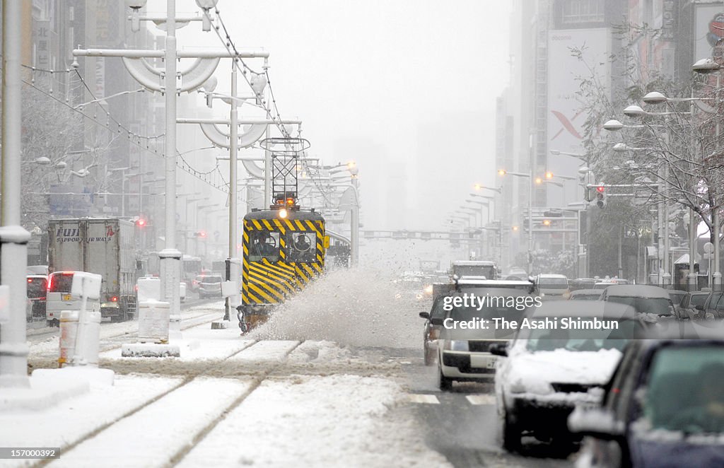 Snowstorm Hits Hokkaido