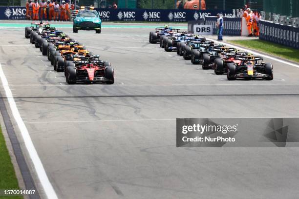 Start of the Formula 1 Belgian Grand Prix at Spa-Francorchamps in Spa, Belgium on July 30, 2023.