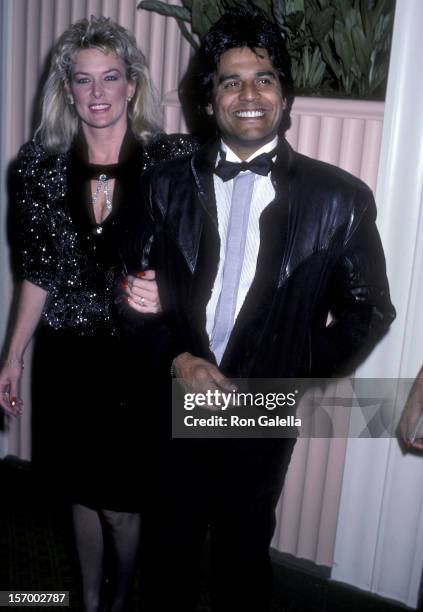 Actor Erik Estrada and wife Peggy Rowe attend the Beverly Hills Hotel's Early 75th Birthday Celebration for Special Feature on the Television Program...