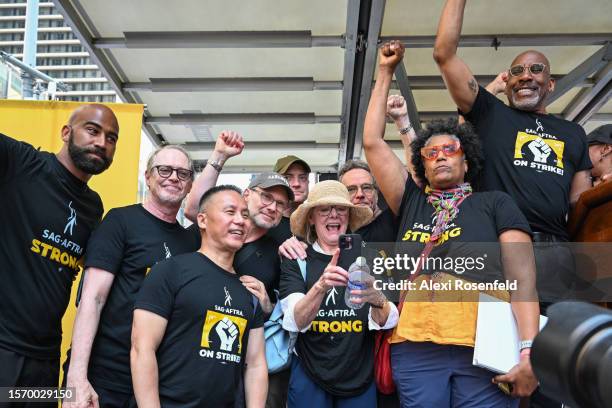 Steve Buscemi, BD Wong, Christian Slater, Brendan Fraser, Bryan Cranston, Nancy Giles and Ezra Knight are seen on stage during the "Rock The City For...