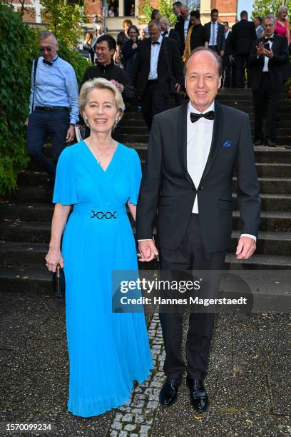 Ursula von der Leyen and Heiko von der Leyen attend the premiere of "Parsifal" to open the annual Bayreuth Festival 2023 at Bayreuth Festspielhaus on...