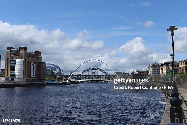 General view of the city of Newcastle upon Tyne as part of the London 2012 Olympic Games on July 30, 2012 in Newcastle upon Tyne, England.