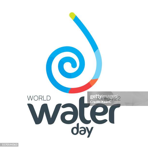an abstract water drop icon resembling a spiral shape. this vector stock illustration is designed to represent world water day. - teardrop shape stock illustrations