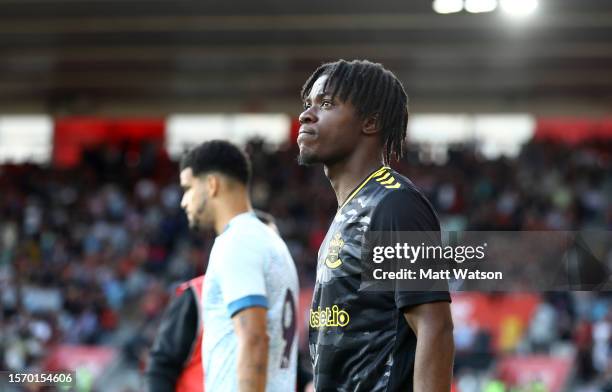 Romeo Lavia of Southampton during the pre-season friendly match between Southampton FC vs AFC Bournemouth at St Mary's Stadium on July 25, 2023 in...