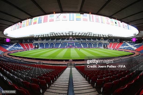 General view of Hampden Park prior to the Women's Football Quarter Final match between Sweden and France, on Day 7 of the London 2012 Olympic Games...