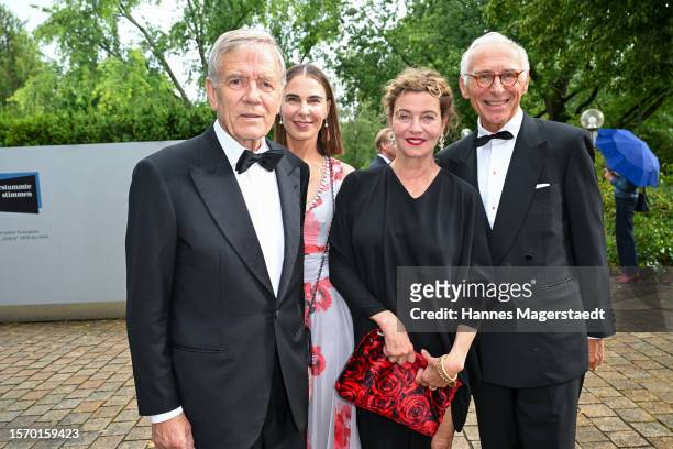 Georg Freiherr von Waldenfels, Veronika von Waldenfels, Margarita Broich and Dirk Schmalenbach attend the premiere of "Parsifal" to open the annual...