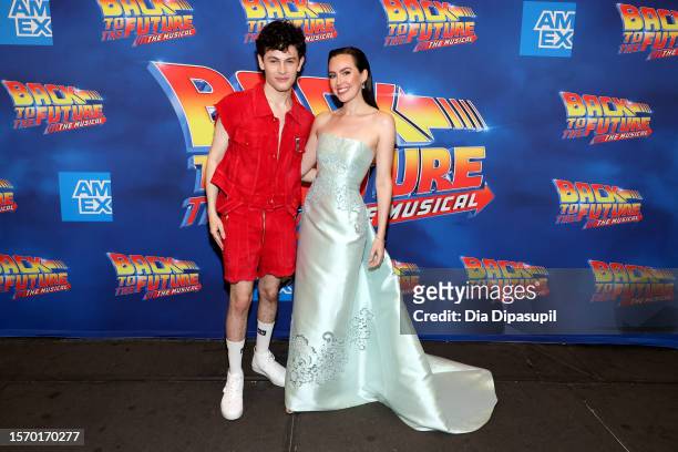 Casey Likes and Liana Hunt attend the "Back To The Future: The Musical" Gala Performance at Winter Garden Theatre on July 25, 2023 in New York City.