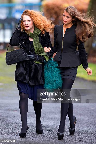 Jennie McAlpine and Brooke Vincent attend the funeral of Coronation Street actor Bill Tarmey at the Albion United Reformed Church on November 27,...