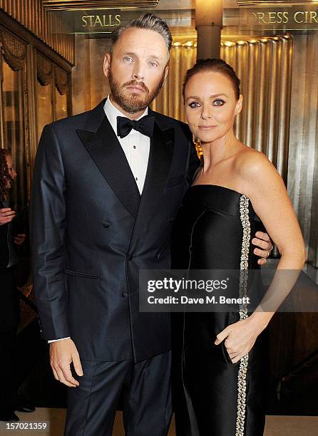 Alasdhair Willis and Stella McCartney attend a drinks reception at the British Fashion Awards 2012 at The Savoy Hotel on November 27, 2012 in London,...