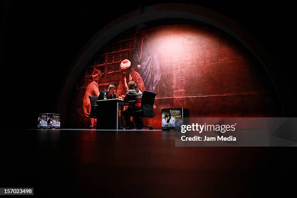 Magnus Carlsen form Norway and Judit Polgar from Hungary play the final chess game Foursquare Blindfold and Rapid Tournament, as part of the Second...