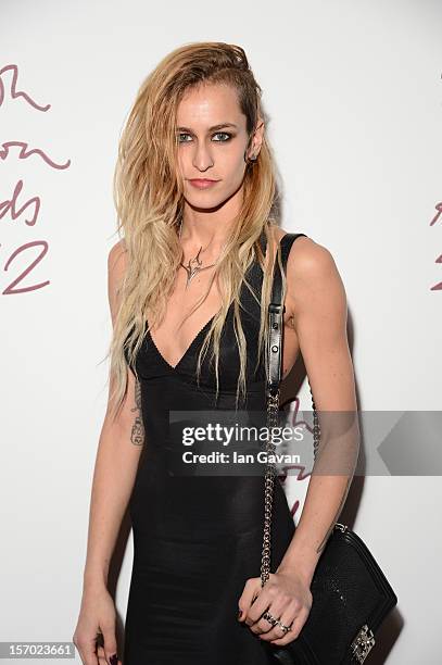 Alice Dellal attends the British Fashion Awards 2012 at The Savoy Hotel on November 27, 2012 in London, England.