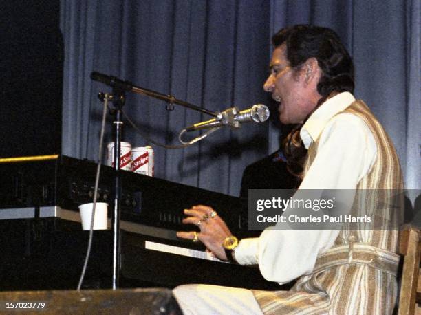 Rockabilly singer Ray Smith performs at the New Roxy on November 11, 1978 in Harlesden, London, U.K.