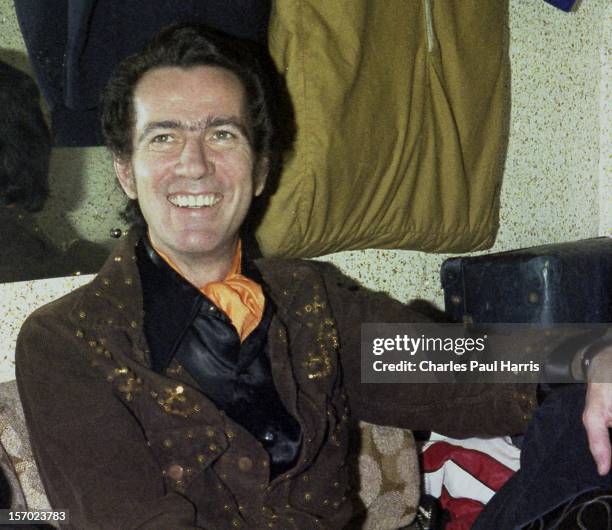 Rockabilly singer Ray Smith backstage at the New Roxy on November 11, 1978 in Harlesden, London, U.K.