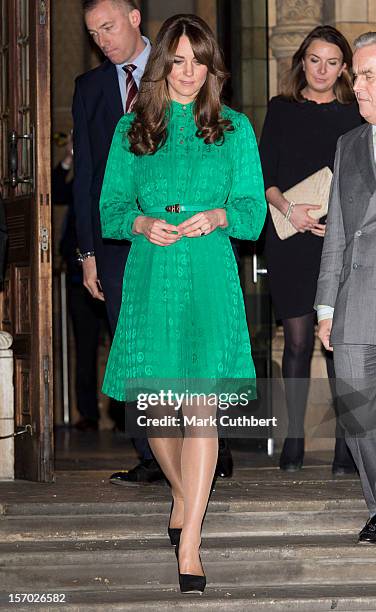 Catherine, Duchess of Cambridge attends the official opening of The Natural History Museums's Treasures Gallery at Natural History Museum on November...