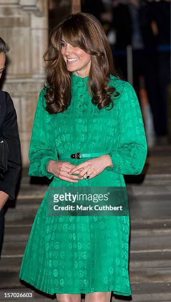 Catherine, Duchess of Cambridge attends the official opening of The Natural History Museums's Treasures Gallery at Natural History Museum on November...