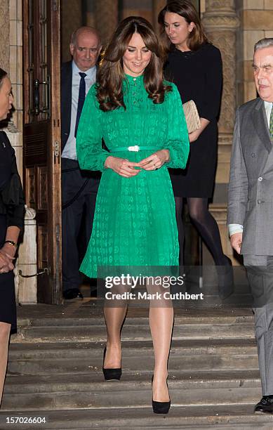 Catherine, Duchess of Cambridge attends the official opening of The Natural History Museums's Treasures Gallery at Natural History Museum on November...