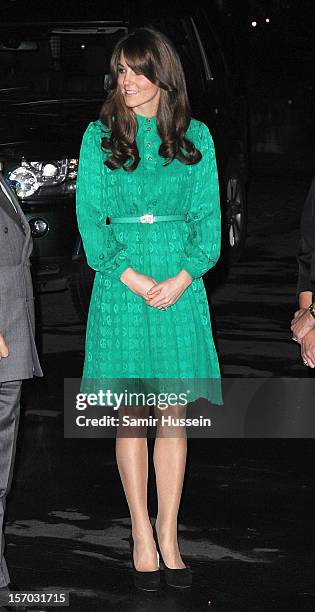 Catherine, Duchess of Cambridge attends the official opening of The Natural History Museums's Treasures Gallery at Natural History Museum on November...