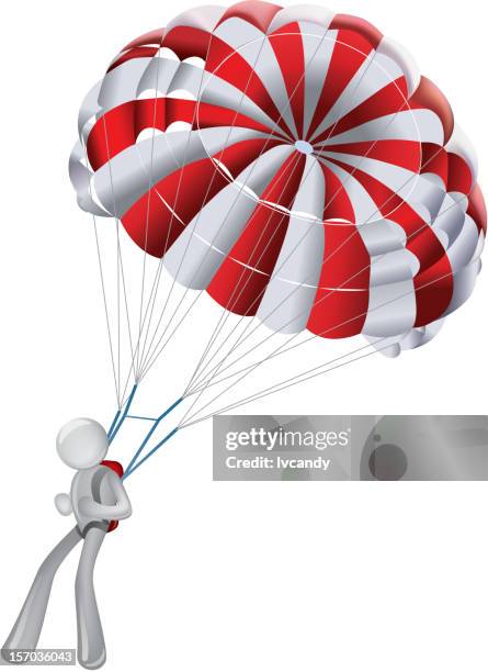 illustrations, cliparts, dessins animés et icônes de parachute - saut en parachute