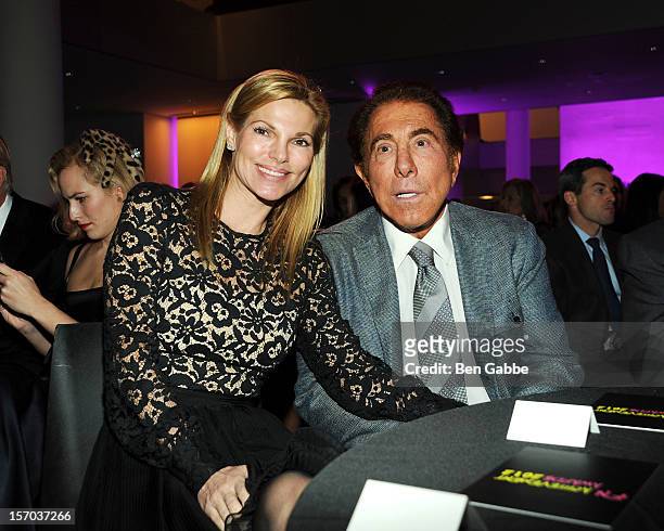 Andrea Hissom and Steve Wynn attend 2012 Footwear News Achievement Awards at MOMA on November 27, 2012 in New York City.