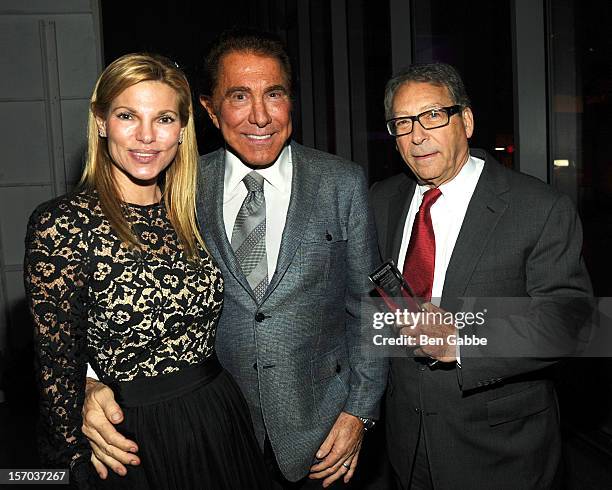 Andrea Hissom, Steve Wynn and Stuart Weitzman attend 2012 Footwear News Achievement Awards at MOMA on November 27, 2012 in New York City.