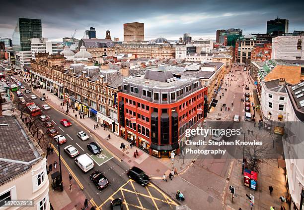 manchester city centre - manchester grande manchester - fotografias e filmes do acervo