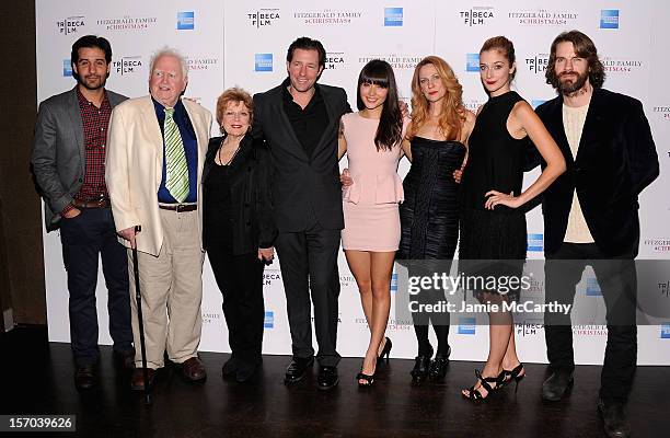 John Solo,Malachy McCourt,Anita Gilette,Edward Burns,Daniella Pineda,Marsha Dietlein,Caitlin Fitzgerald and Dara Coleman attend the Tribeca Film's...