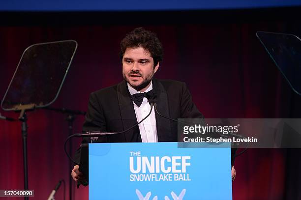 Luca Dotti presents at the UNICEF SnowFlake Ball presented by Baccarat at Cipriani 42nd Street on November 27, 2012 in New York City.