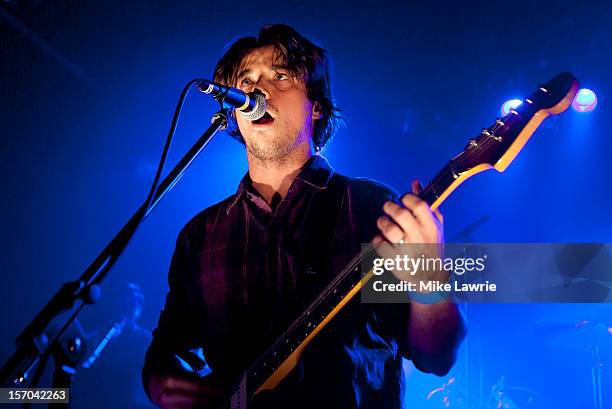 Musician Matt Vasquez of Delta Spirit performs at Irving Plaza on November 27, 2012 in New York City.