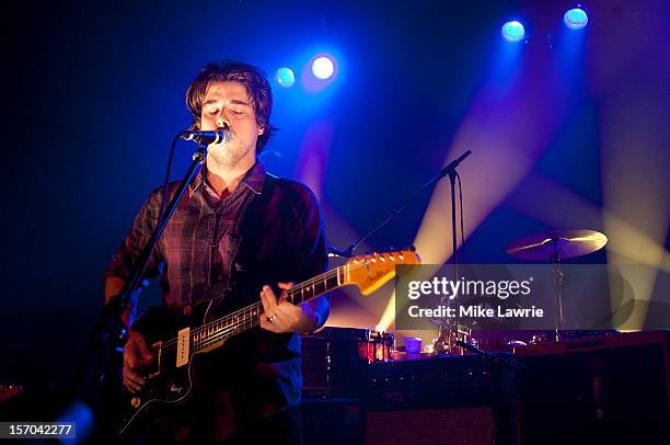 Musician Matt Vasquez of Delta Spirit performs at Irving Plaza on November 27, 2012 in New York City.