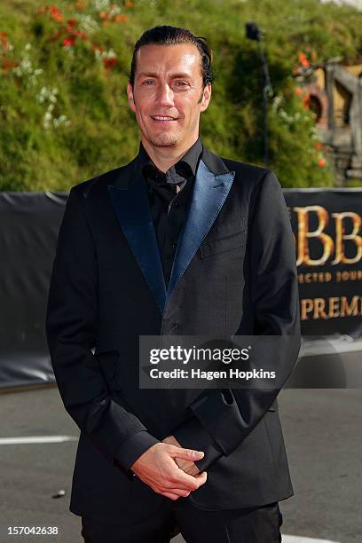 Royd Tolkien, great-grandson of J.R.R. Tolkien, arrives at the "The Hobbit: An Unexpected Journey" World Premiere at Embassy Theatre on November 28,...