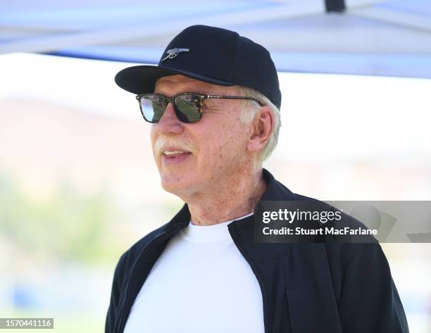 Arsenal owner Stan Kroenke during a training session at the LA Rams Training Facility on July 24, 2023 in Thousands Oaks, California.