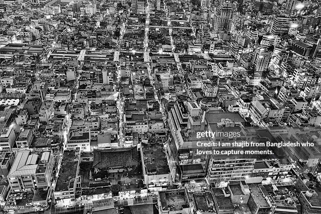 Aerial view of Busan city