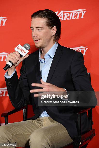 Actor Pal Sverre Valheim Hagen attends the 2012 Variety Screening Series of "Kon-Tiki" at Mann Chinese 6 on November 27, 2012 in Los Angeles,...