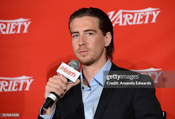 Actor Pal Sverre Valheim Hagen attends the 2012 Variety Screening Series of "Kon-Tiki" at Mann Chinese 6 on November 27, 2012 in Los Angeles,...