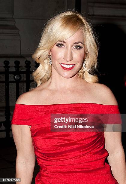 Joy Desmond arrives at the OK! magazine Christmas party on November 27, 2012 in London, England.