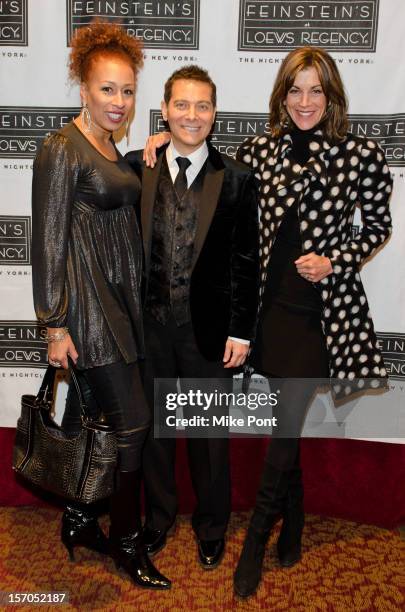 Tamara Tunie, Michael Feinstein, and Wendie Malick attends "A Gershwin Holiday" opening night at Feinstein’s at Loews Regency Ballroom on November...