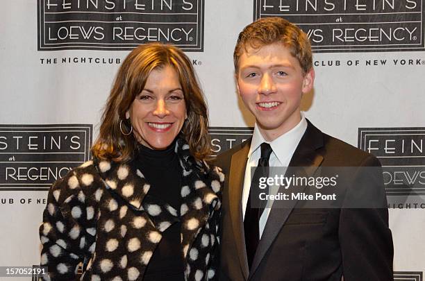 Wendie Malick and Nick Ziobro attend "A Gershwin Holiday" opening night at Feinstein’s at Loews Regency Ballroom on November 27, 2012 in New York...