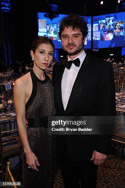 Luca Dotti and guest attend the Unicef SnowFlake Ball at Cipriani 42nd Street on November 27, 2012 in New York City.