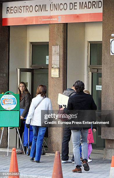 Alvaro Fuster is seen going to the Civil Register on November 2, 2012 in Madrid, Spain.